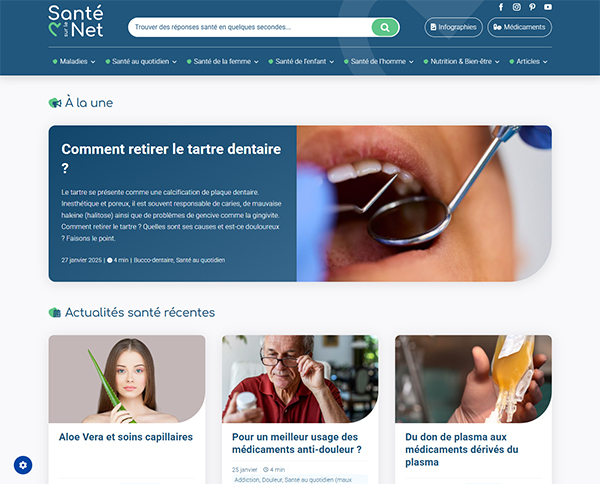 Refonte du site Santé sur le Net